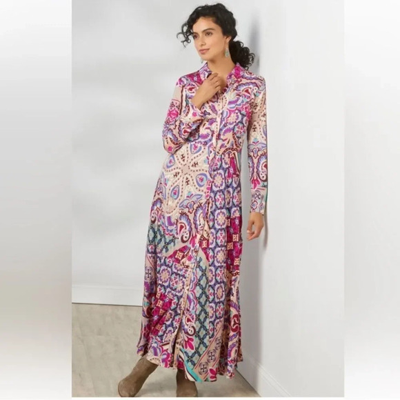 Soft Surroundings Palmero Boho Maxi Dress - Picture 1 of 9